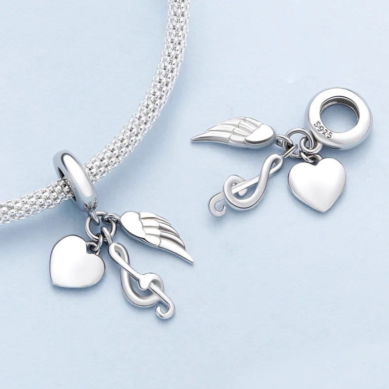 (afbeelding voor) Pandora Stijl Notitie Hangertje - BSC814 - Bekijken 4