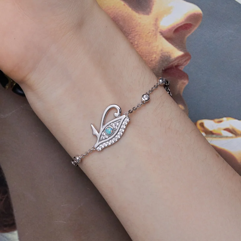 (afbeelding voor) Pandora-stijl Oog van Horus Kettingarmband - BSB114 - Bekijken 7