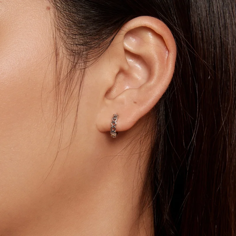 (afbeelding voor) Pandora-stijl Oorbellen met Hartvormige Hoepel - BSE880 - Bekijken 5