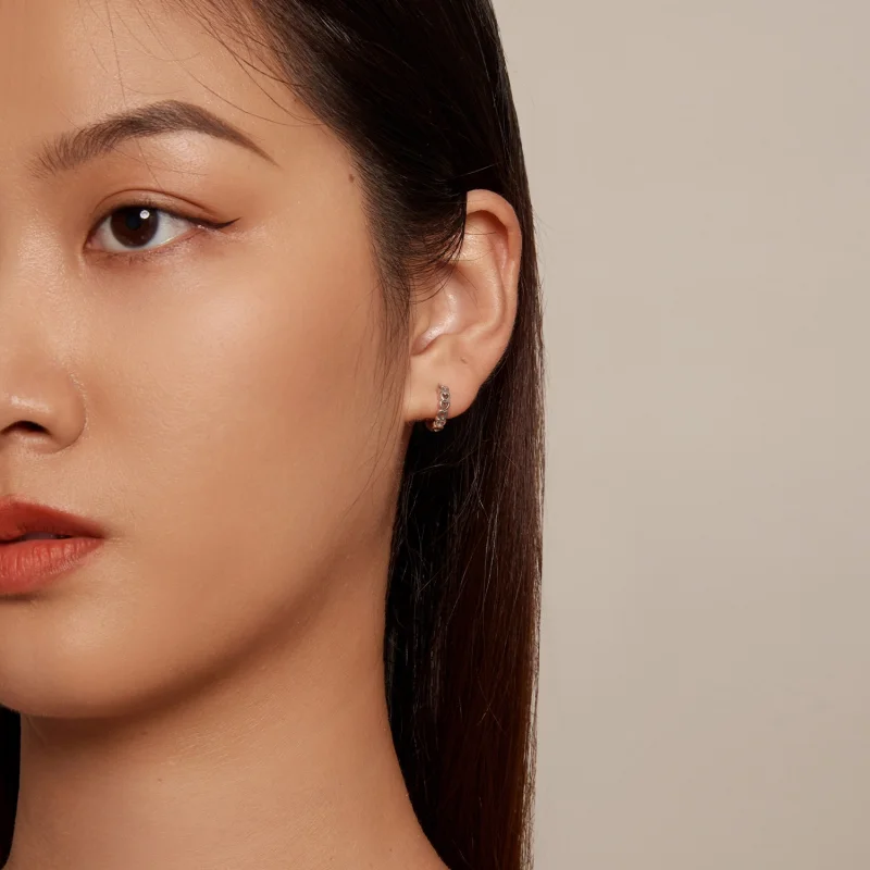 (afbeelding voor) Pandora-stijl Oorbellen met Hartvormige Hoepel - BSE880 - Bekijken 7