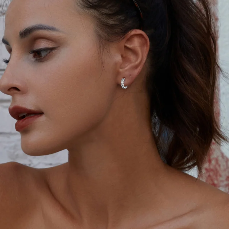 (afbeelding voor) Pandora-stijl Oorbellen met Hartvormige Hoepel - BSE880 - Bekijken 8