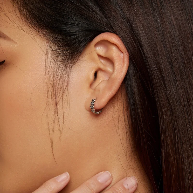 (afbeelding voor) Pandora-stijl Oorbellen met Hartvormige Hoepels - SCE1613 - Bekijken 6