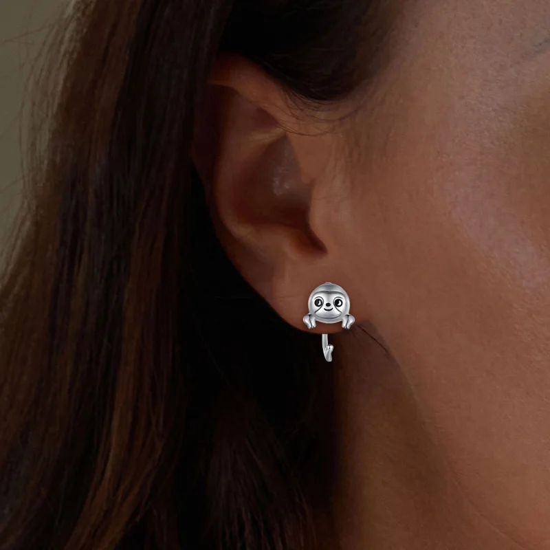 (afbeelding voor) Pandora-stijl Oorknopjes met Luiaard - SCE1651 - Bekijken 5