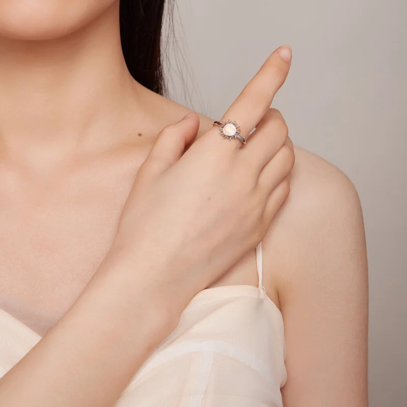 (afbeelding voor) Pandora-stijl Opal Zon Ring - BSR398 - Bekijken 6