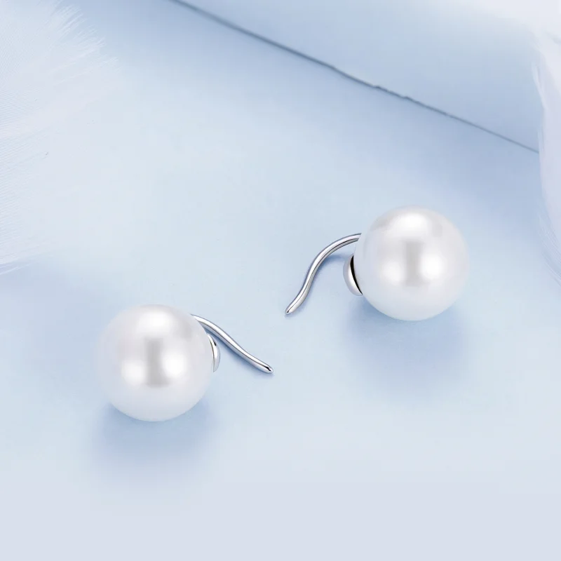 (afbeelding voor) Pandora-stijl Parel Oorknopjes - BSE857 - Bekijken 4