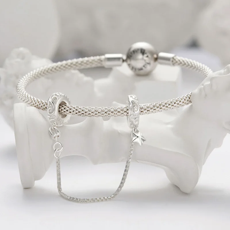 (afbeelding voor) Pandora Stijl Patroon Veilige Ketting - SCC2620 - Bekijken 3