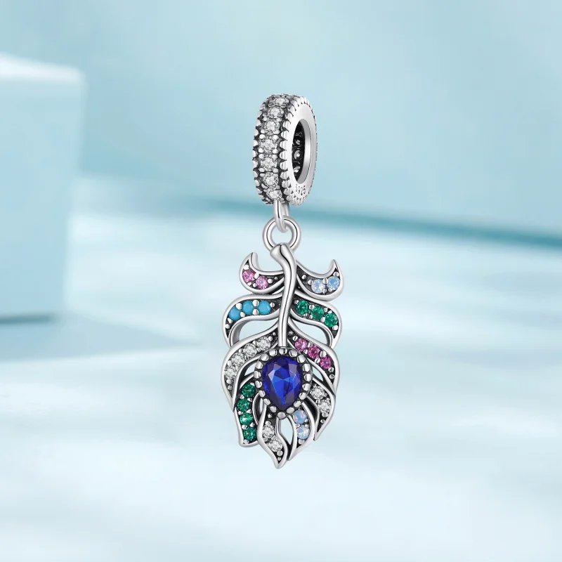 (afbeelding voor) Pandora Stijl Pauwenveer Hanger - SCC2590 - Bekijken 2