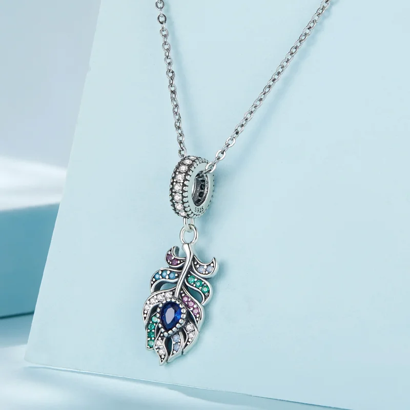 (afbeelding voor) Pandora Stijl Pauwenveer Hanger - SCC2590 - Bekijken 3