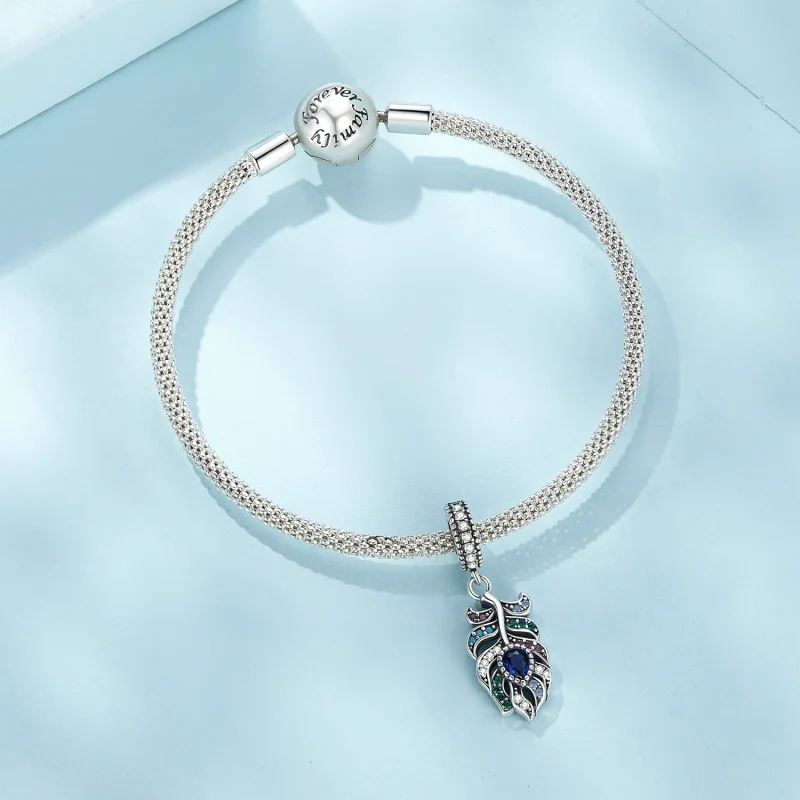 (afbeelding voor) Pandora Stijl Pauwenveer Hanger - SCC2590 - Bekijken 6