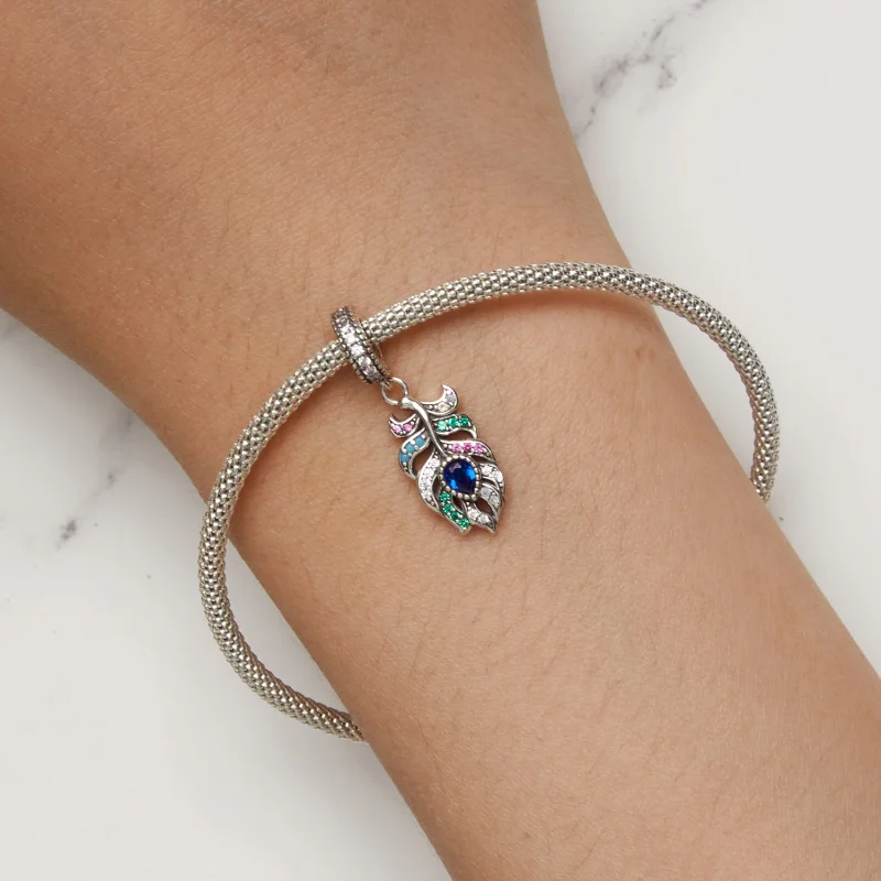 (afbeelding voor) Pandora Stijl Pauwenveer Hanger - SCC2590 - Bekijken 8