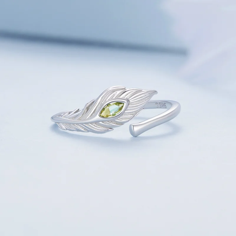 (afbeelding voor) Pandora Stijl Pauwenveren Open Ring - BSR424 - Bekijken 3