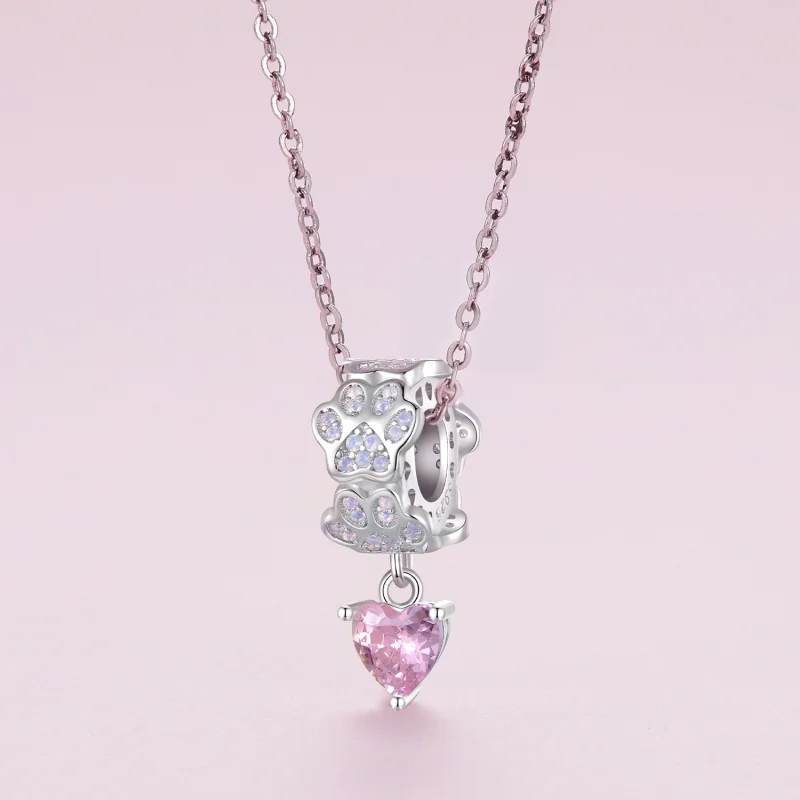 (afbeelding voor) Pandora-stijl pootafdruk hanger - SCC2577 - Bekijken 3