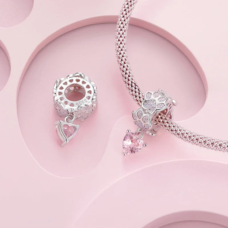 (afbeelding voor) Pandora-stijl pootafdruk hanger - SCC2577 - Bekijken 6