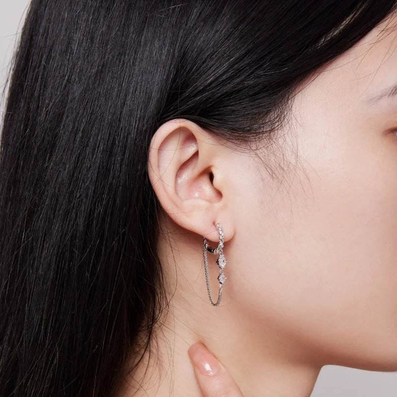 (afbeelding voor) Pandora-stijl Prachtige Kwast Hanger Oorbellen - BSE822 - Bekijken 6