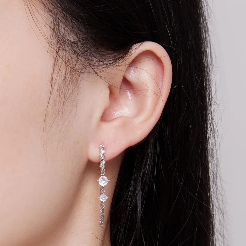 (afbeelding voor) Pandora-stijl Prachtige Kwast Hanger Oorbellen - BSE822 - Bekijken 7