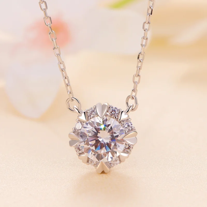 (afbeelding voor) Pandora Stijl Prachtige Moissanite Ketting (Eén Certificaat) - MSN011 - Bekijken 2