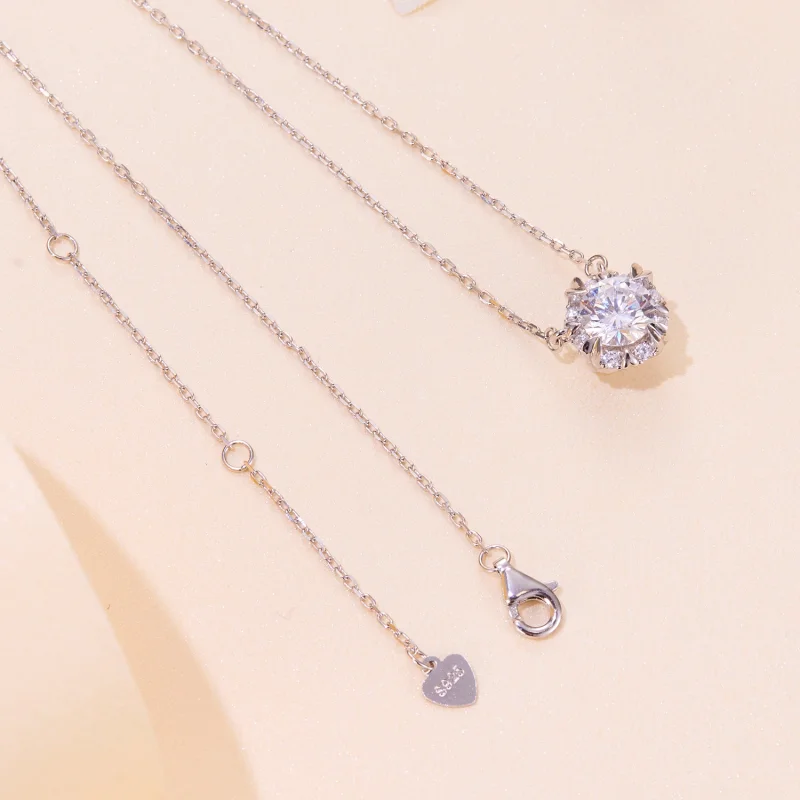 (afbeelding voor) Pandora Stijl Prachtige Moissanite Ketting (Eén Certificaat) - MSN011 - Bekijken 4