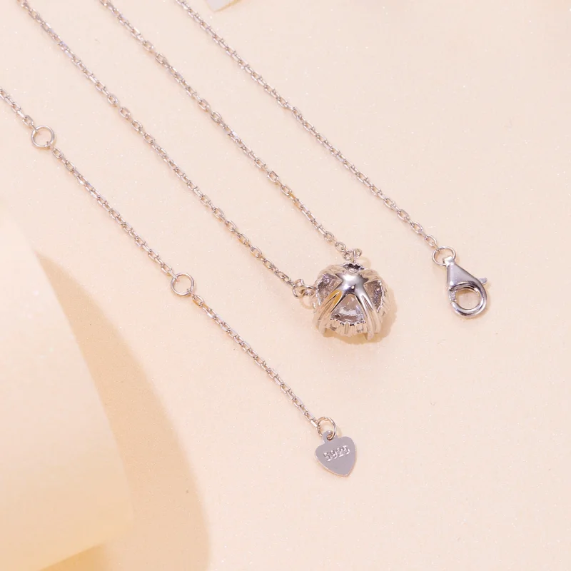 (afbeelding voor) Pandora Stijl Prachtige Moissanite Ketting (Eén Certificaat) - MSN011 - Bekijken 5