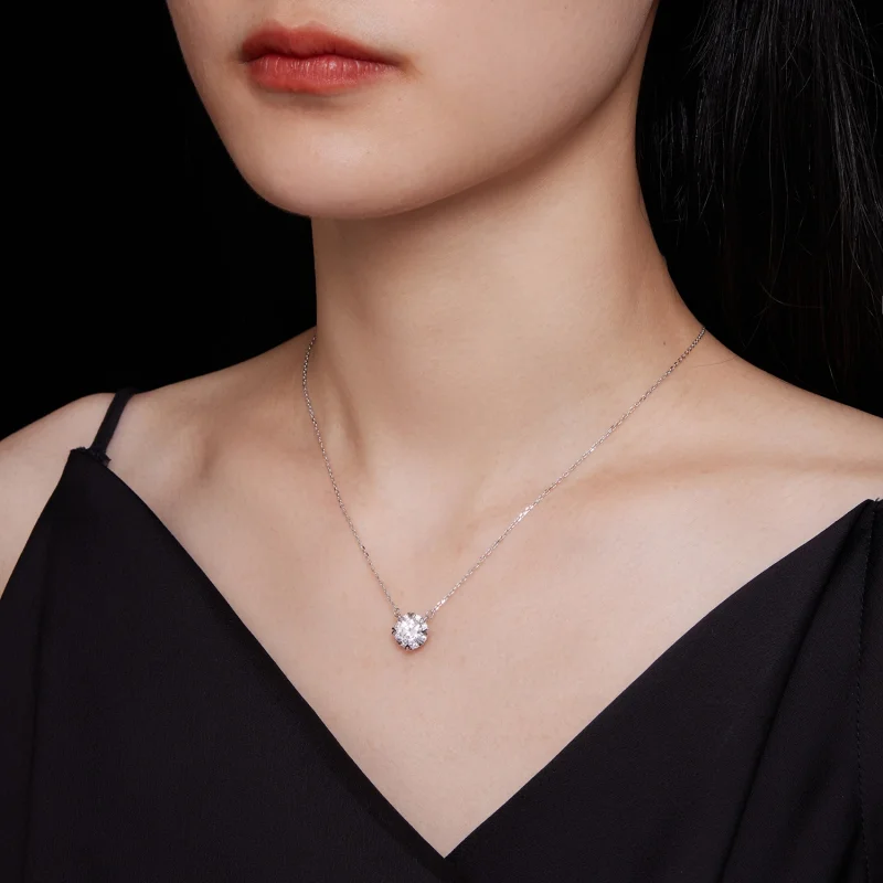 (afbeelding voor) Pandora Stijl Prachtige Moissanite Ketting (Eén Certificaat) - MSN011 - Bekijken 7