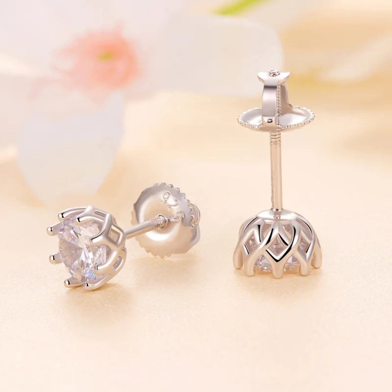 (afbeelding voor) Pandora-stijl Prachtige Moissanite Studs Oorbellen (Twee Certificaten) - MSE016- - Bekijken 3