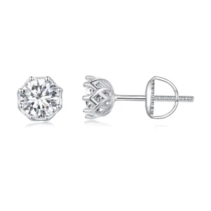 Pandora-stijl Prachtige Moissanite Studs Oorbellen (Twee Certificaten) - MSE016-S (afbeelding voor) Pandora-stijl Prachtige Moissanite Studs Oorbellen (Twee Certificaten) - MSE016-S