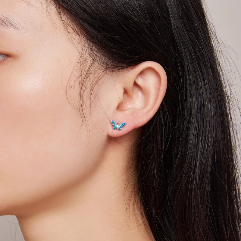 (afbeelding voor) Pandora Stijl Prachtige Vlinder Oorbellen - SCE1571 - Bekijken 7