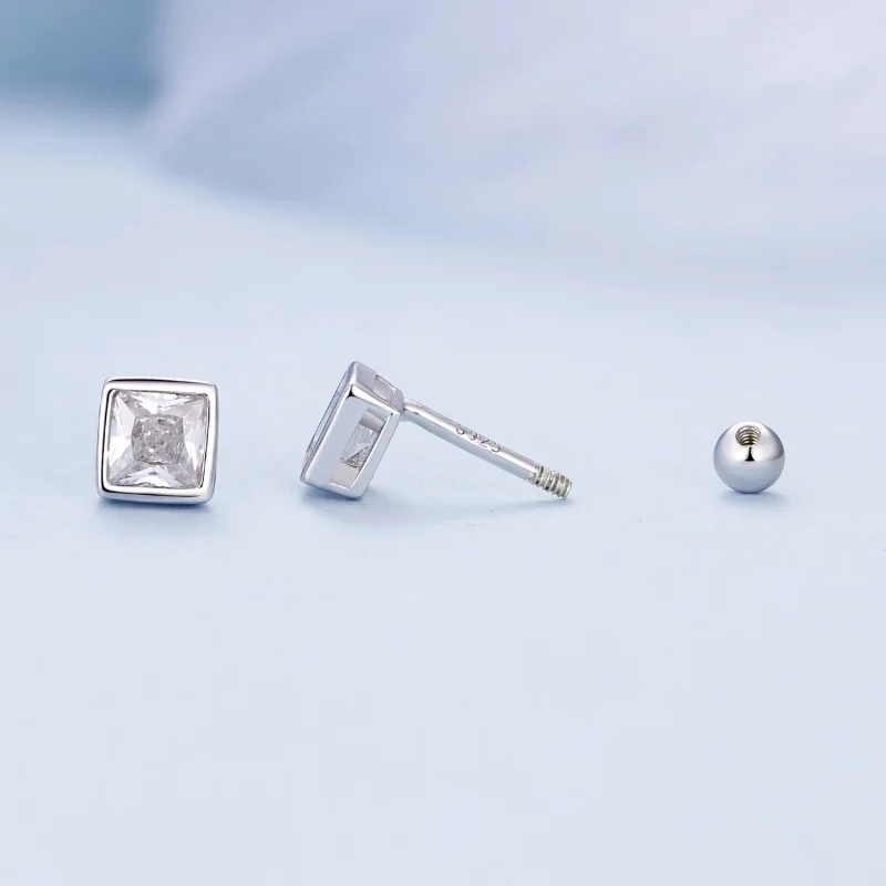 (afbeelding voor) Pandora Stijl Prinses Zirkonia Stud Oorbellen - BSE885-L - Bekijken 4