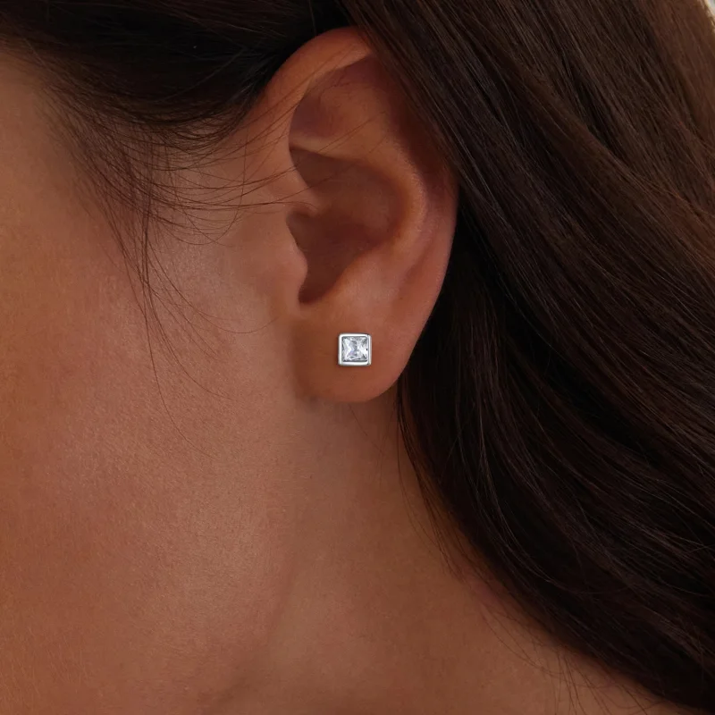 (afbeelding voor) Pandora Stijl Prinses Zirkonia Stud Oorbellen - BSE885-L - Bekijken 6