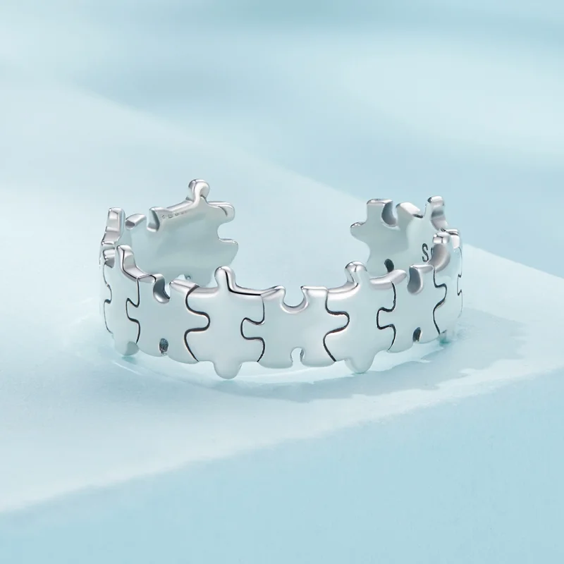 (afbeelding voor) Pandora Stijl Puzzelring - SCR925 - Bekijken 3