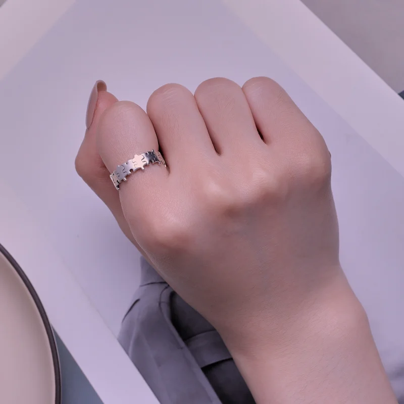 (afbeelding voor) Pandora Stijl Puzzelring - SCR925 - Bekijken 7