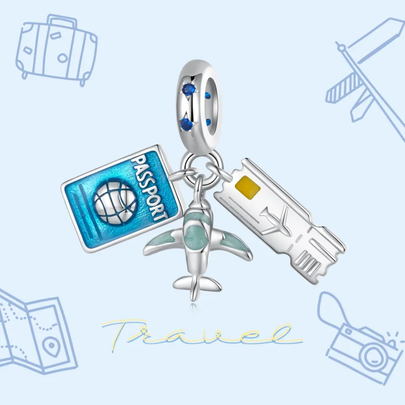 (afbeelding voor) Pandora-stijl Reisvliegtuig Hanger - SCC2479 - Bekijken 3