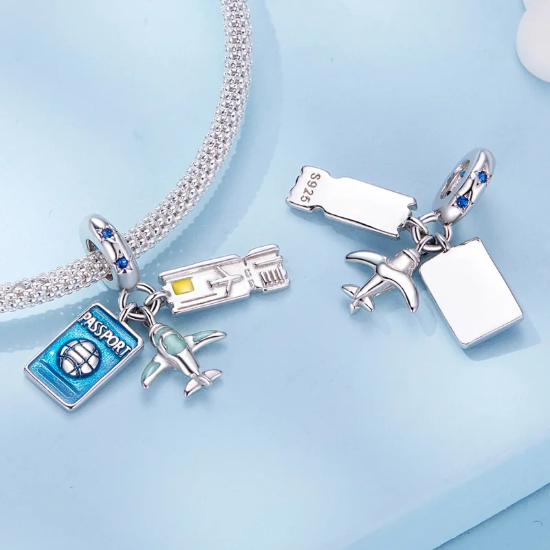 (afbeelding voor) Pandora-stijl Reisvliegtuig Hanger - SCC2479 - Bekijken 4