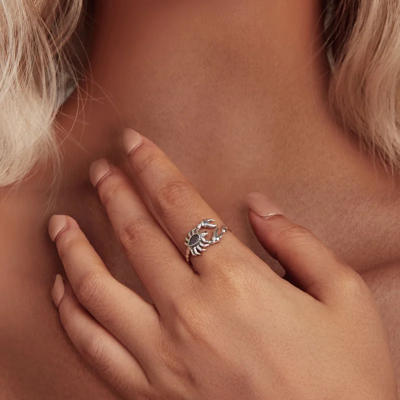 (afbeelding voor) Pandora Stijl Retro Schorpioen Open Ring - SCR974-E - Bekijken 4