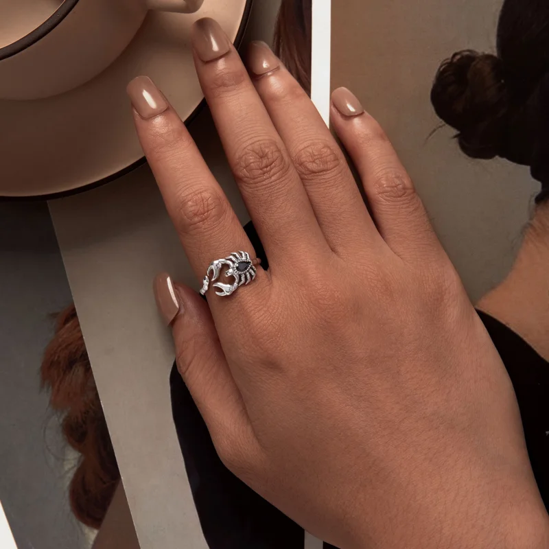 (afbeelding voor) Pandora Stijl Retro Schorpioen Open Ring - SCR974-E - Bekijken 5