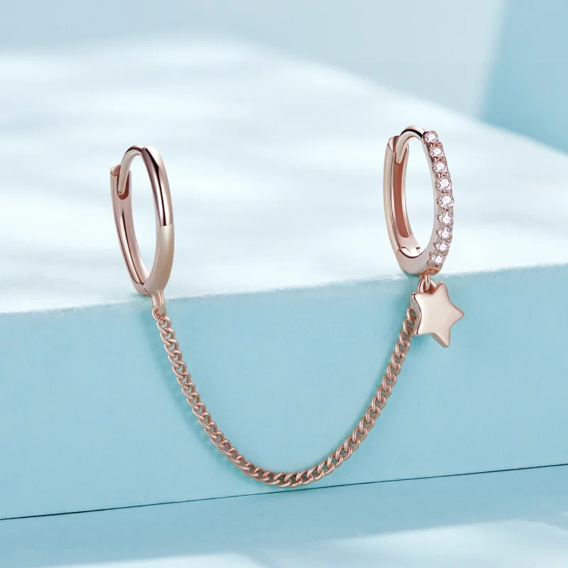 (afbeelding voor) Pandora Stijl Roségouden Astropath Veilige Ketting - SCE914-C - Bekijken 2