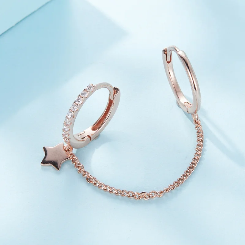 (afbeelding voor) Pandora Stijl Roségouden Astropath Veilige Ketting - SCE914-C - Bekijken 3