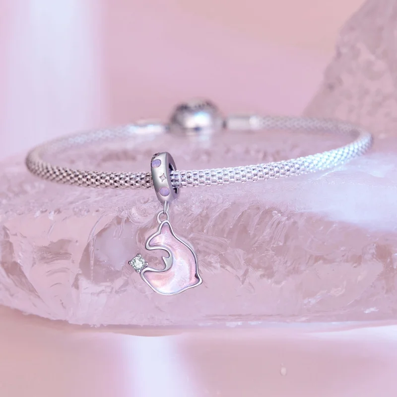 (afbeelding voor) Pandora Stijl Roze Dolfijn Hangertje - SCC2639 - Bekijken 3