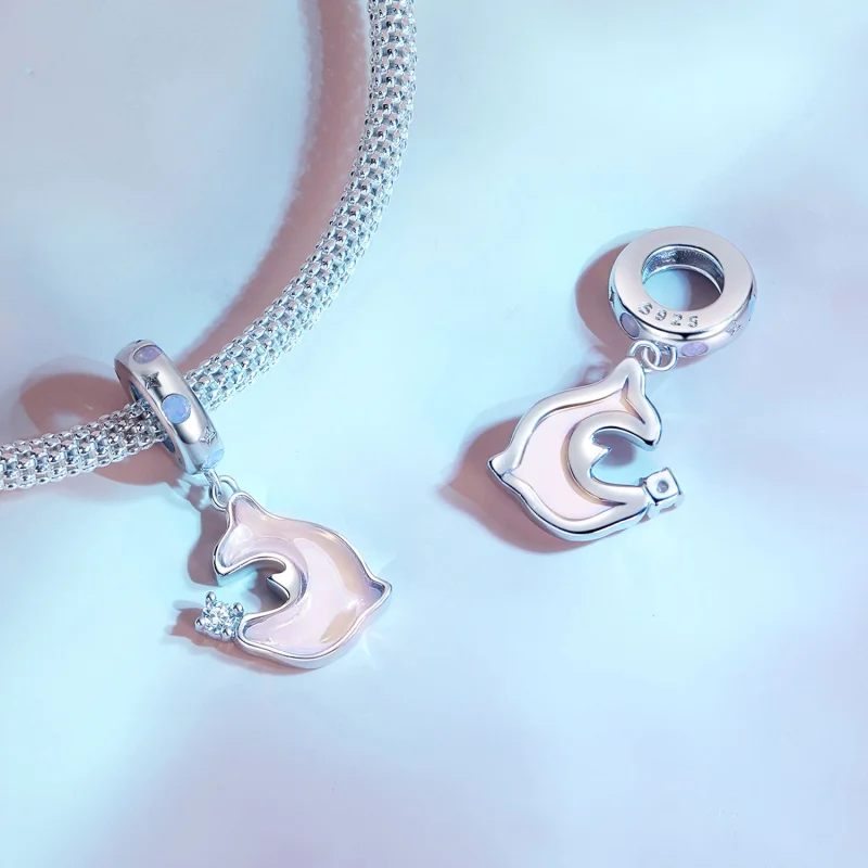 (afbeelding voor) Pandora Stijl Roze Dolfijn Hangertje - SCC2639 - Bekijken 4