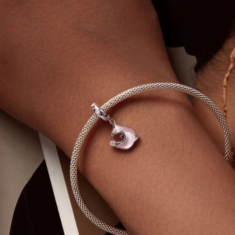 (afbeelding voor) Pandora Stijl Roze Dolfijn Hangertje - SCC2639 - Bekijken 6