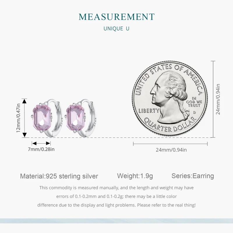 (afbeelding voor) Pandora Stijl Roze Edelsteen Hoepeloorbellen - BSE889 - Bekijken 8