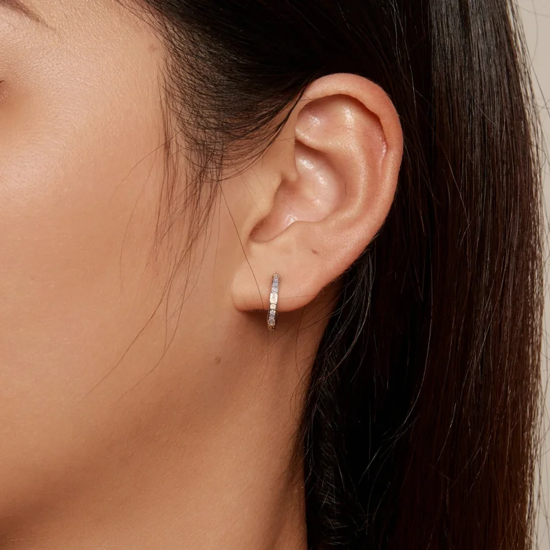 (afbeelding voor) Pandora-stijl Roze Opalen Oorringen - BSE875 - Bekijken 5