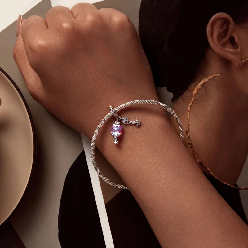 (afbeelding voor) Pandora Stijl Roze Snoep Hanger - SCC2640 - Bekijken 4