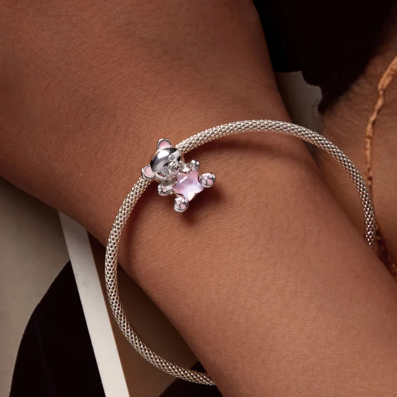 (afbeelding voor) Pandora-stijl Roze Sterbeer Bedel - SCC2638 - Bekijken 5