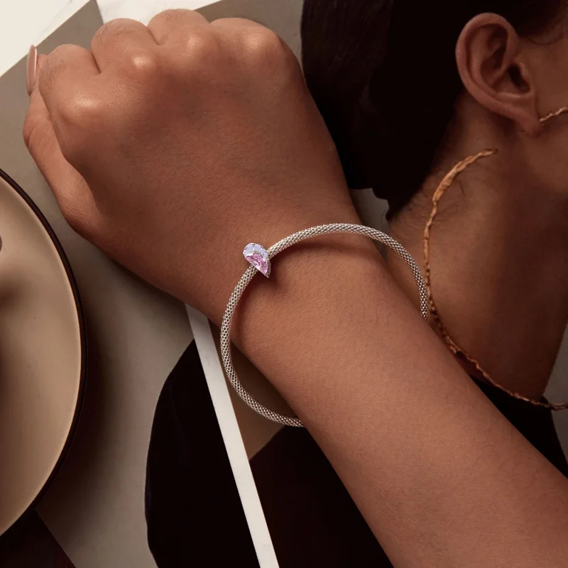 (afbeelding voor) Pandora Stijl Roze Zussen Hart Bedel - SCC2641 - Bekijken 8