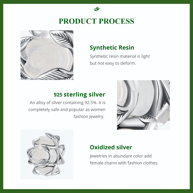 (afbeelding voor) Pandora Stijl Rozenbedel - SCC2602 - Bekijken 5