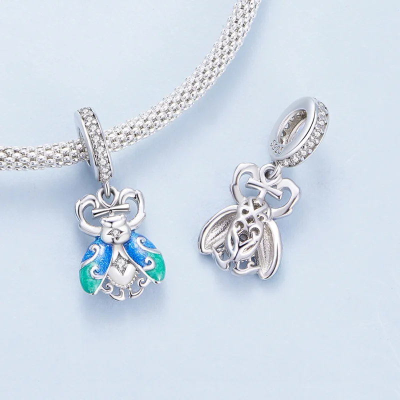 (afbeelding voor) Pandora Stijl Scarabee Hanger - BSC881 - Bekijken 4