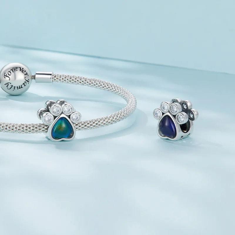 (afbeelding voor) Pandora Stijl Schattige Huisdier Stemmingsteen Bedel - SCC2582 - Bekijken 5