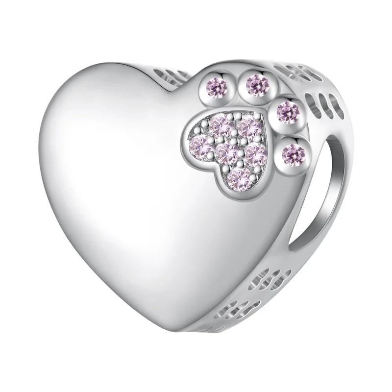 (afbeelding voor) Pandora-stijl schattige huisdierpootafdrukken kunnen gegraveerd worden op bedel - Bekijken 7