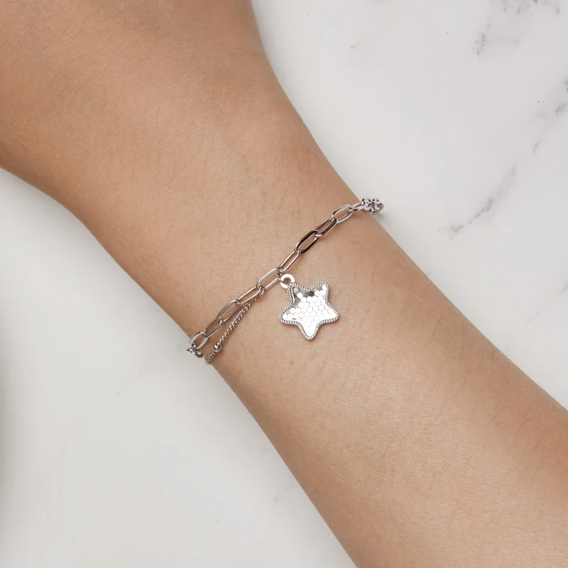 (afbeelding voor) Pandora-stijl Schitterende Ster Ketting Armband - BSB137 - Bekijken 5
