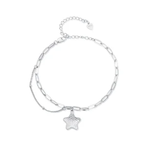 Pandora-stijl Schitterende Ster Ketting Armband - BSB137 (afbeelding voor) Pandora-stijl Schitterende Ster Ketting Armband - BSB137